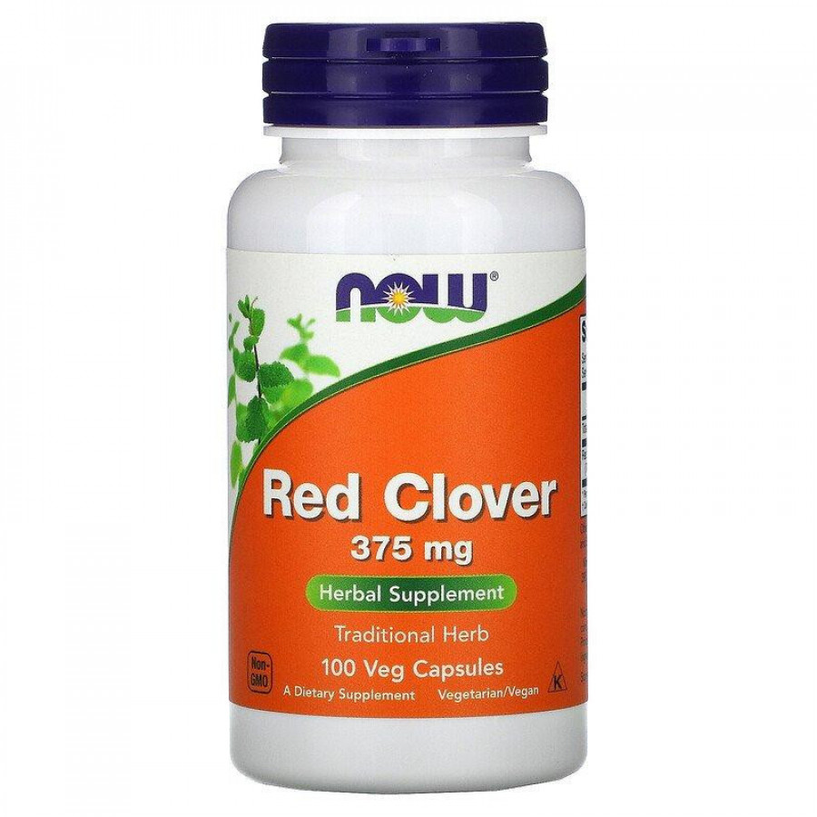 Красный клевер "Red Clover" Now Foods, 375 мг, 100 капсул