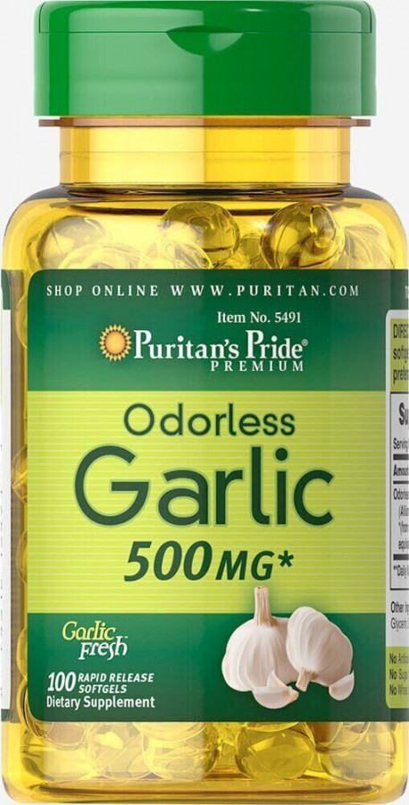 Чеснок без запаха Puritan's Pride (Garlic) 500 мг 100 капсул