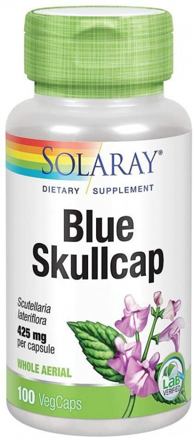 Шлемник "Blue Skullcap" Solaray, 425 мг, 100 капсул