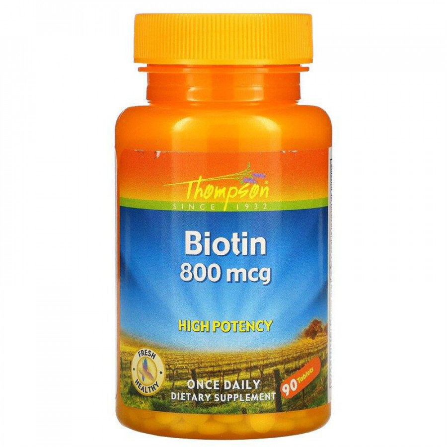 Биотин "Biotin" Thompson, 800 мкг, 90 таблеток