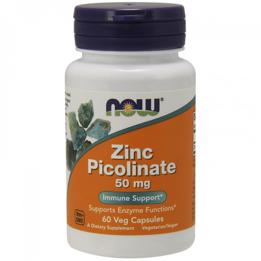 Цинк пиколинат Zinc Picolinate, Now Foods, 50 мг, 60 капсул