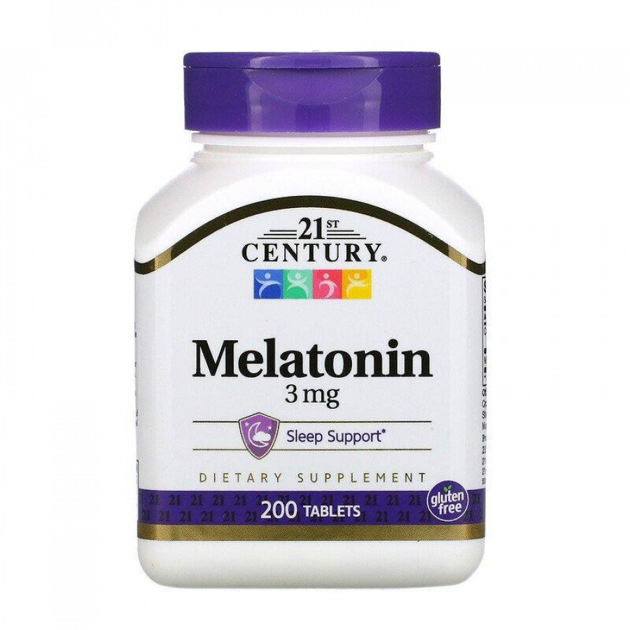 Мелатонин "Melatonin" 21st Century, 3 мг, 200 таблеток
