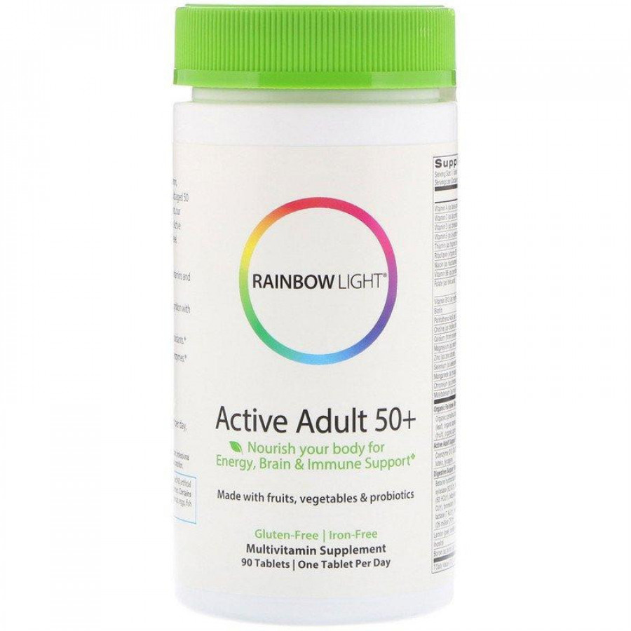 Поливитамины для людей старше 50 лет, Active Adult 50+, Rainbow light, 90 таблеток