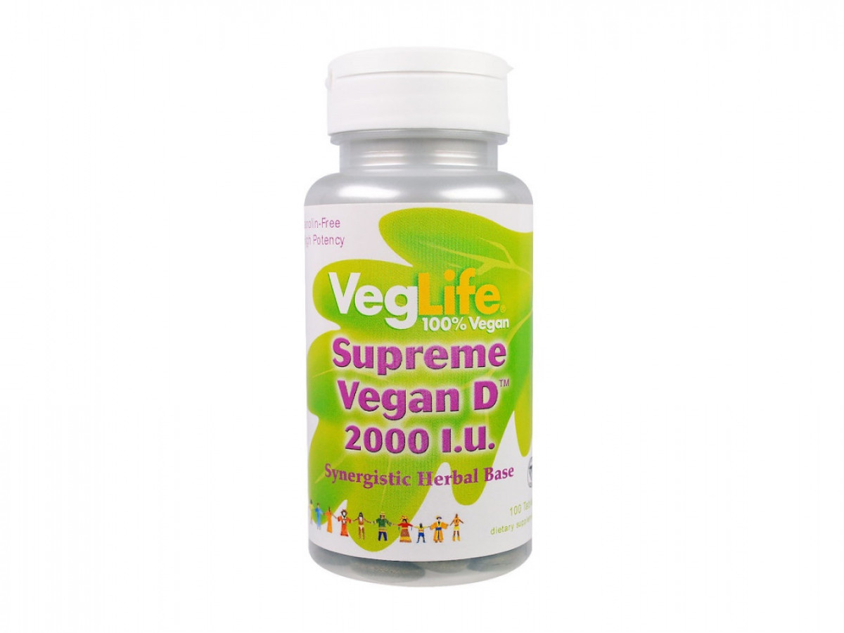Витамин Д2 Vegan D, VegLife, веганский 2000 МЕ, 100 таблеток
