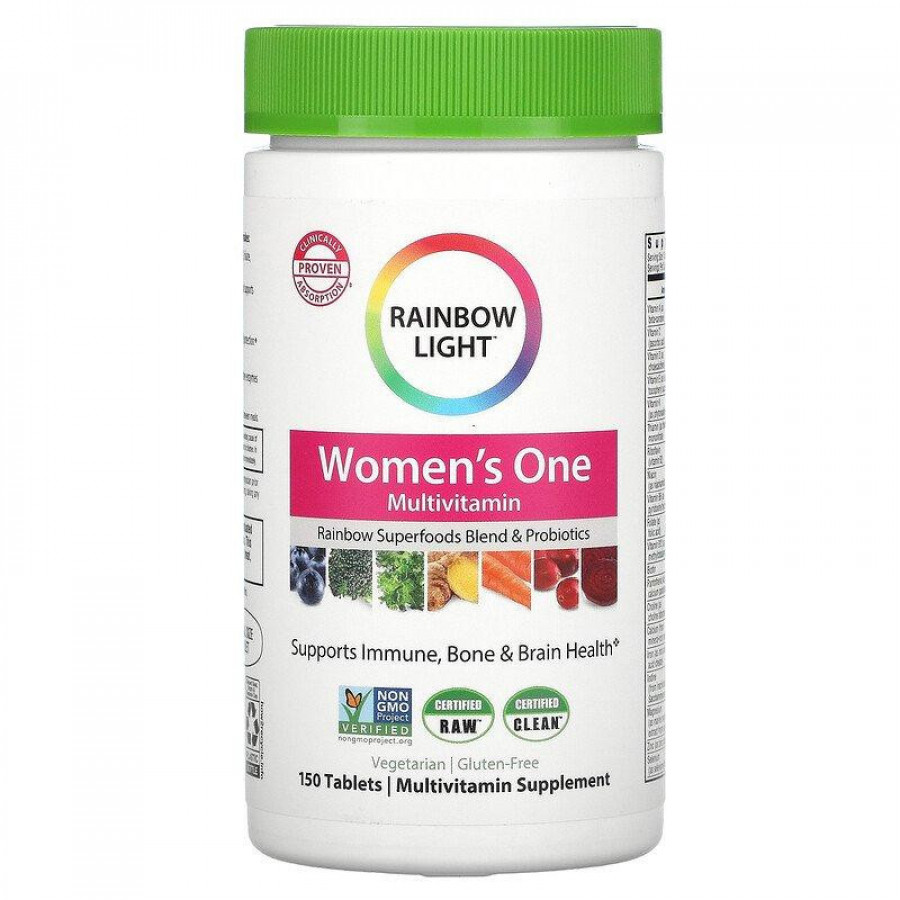 Поливитамины для женщин, Women's One, Rainbow light, 150 таблеток