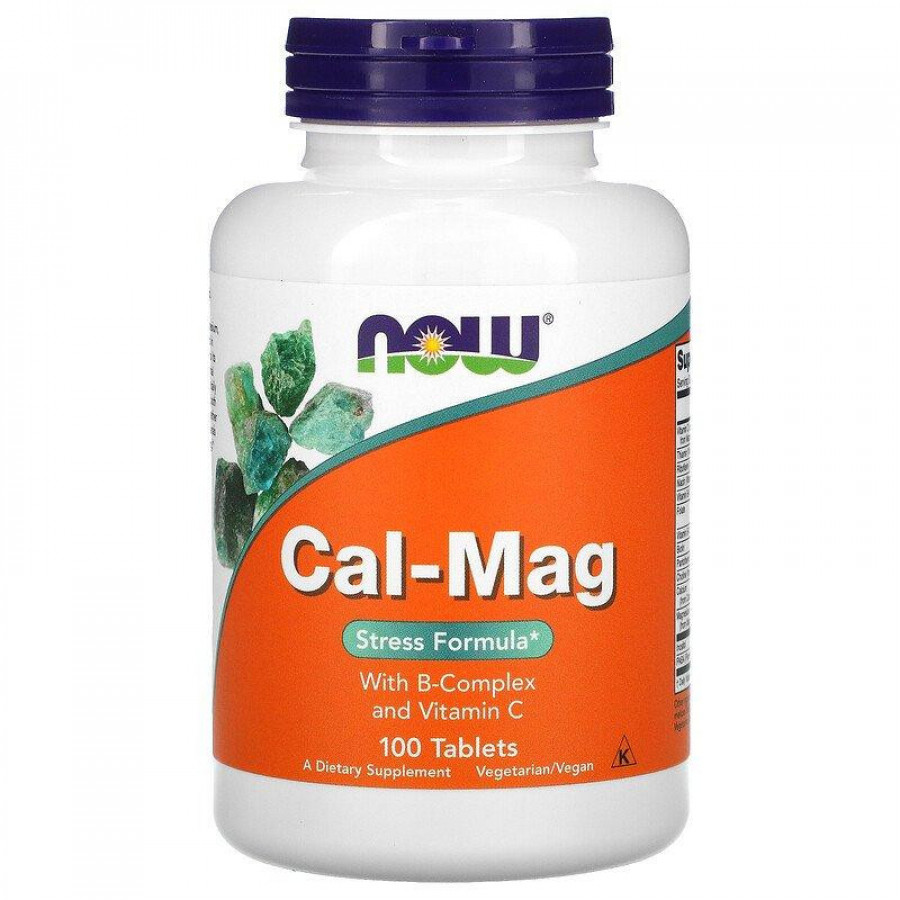 Кальций с магнием для снятия стресса "Cal-Mag stress formula" Now Foods, 100 таблеток