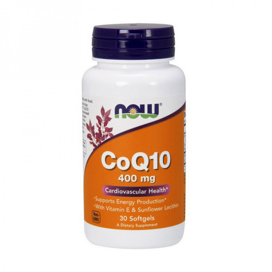 Коэнзим Q-10 "CoQ10" 400 мг, Now Foods, 30 капсул