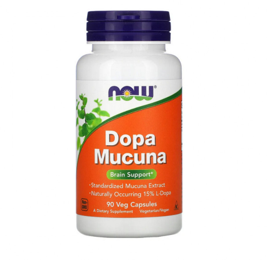 Мукуна жгучая, Dopa Mucunа, Now Foods, 90 капсул
