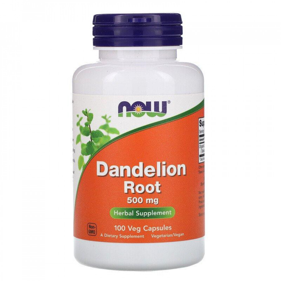 Корень одуванчика "Dandelion Root" 500 мг, Now Foods, 100 капсул