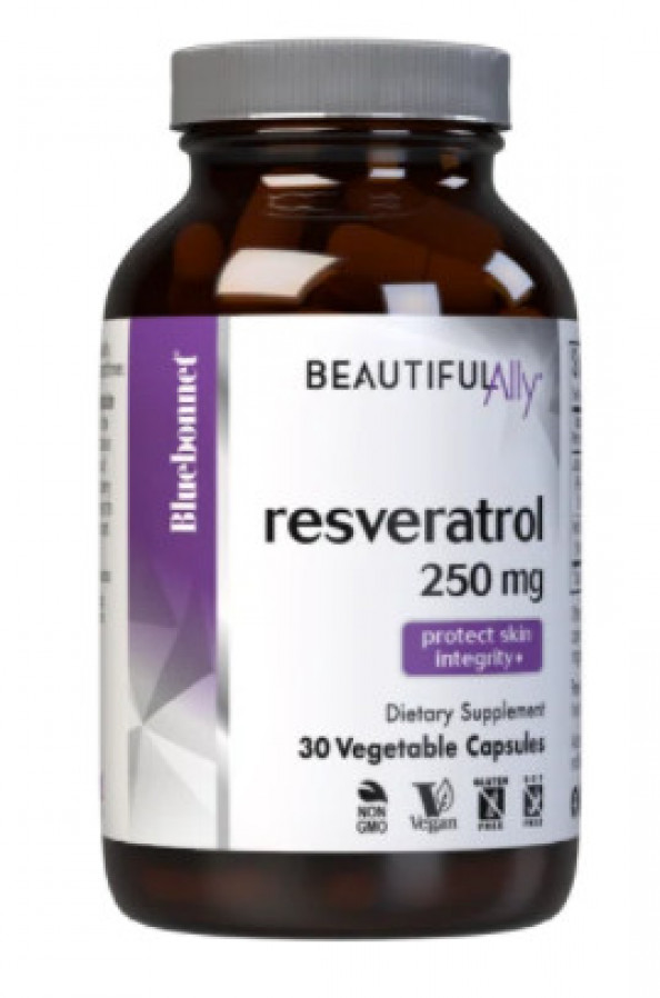 Ресвератрол "Resveratrol" Bluebonnet Nutrition, 250 мг, 30 капсул