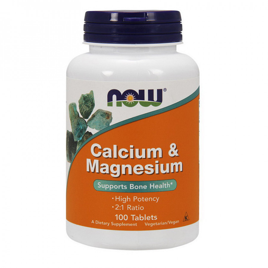 Кальций и магний "Magnesium & Calcium" Now Foods, 100 таблеток