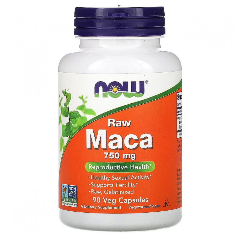 МАКА (Maca), 750 мг, Now Foods, 90 капсул