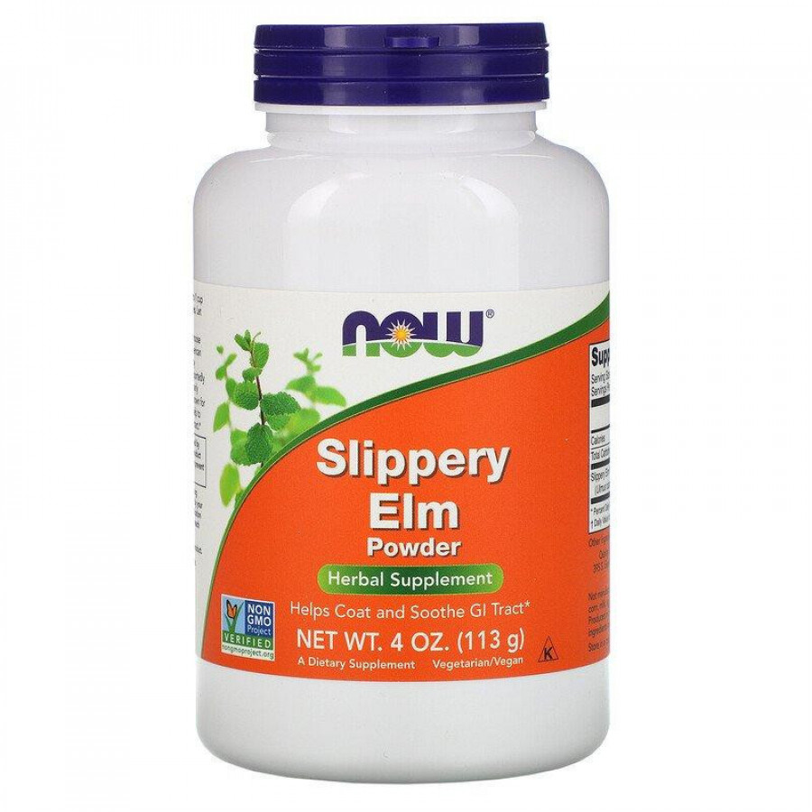 Красный вяз "Slippery Elm Powder" 1500 мг, Now Foods, 113 г