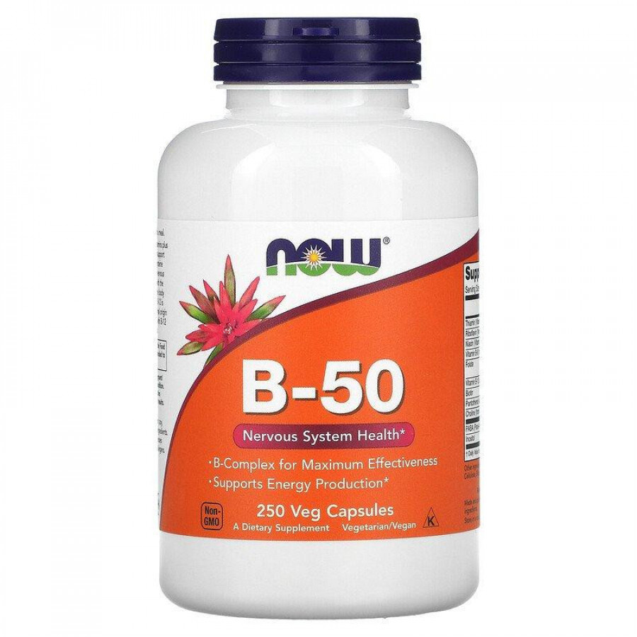 Витамины группы "B-50" Now Foods, 250 капсул