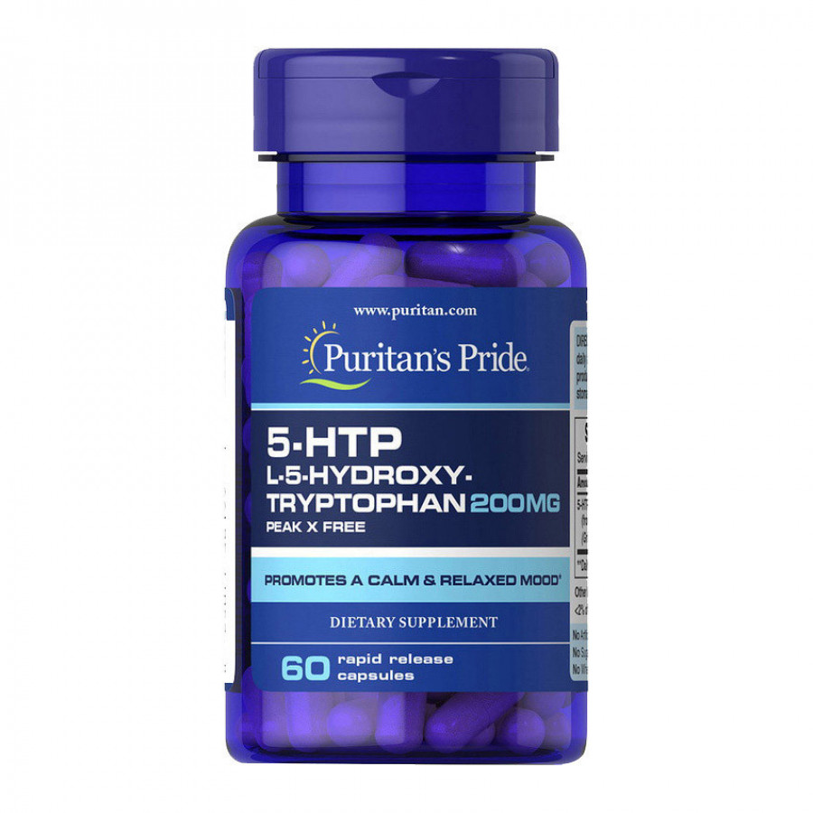 L-5 гидрокситриптофан "5-HTP" Puritan's Pride, 200 мг, 60 капсул