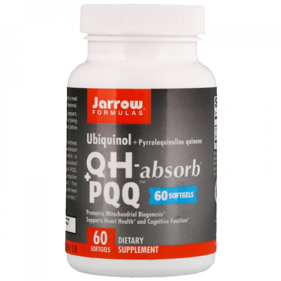 Убихинол, QH-Absorb и пирролохинолинхинон, 100 мг, Jarrow Formulas, 60 капсул