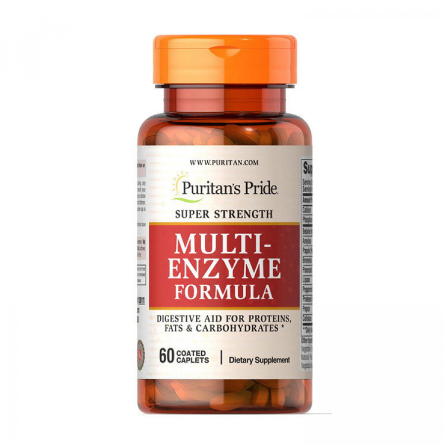 Мульти Энзимы "Multi Enzyme Formula" Puritan's Pride, 60 каплетов