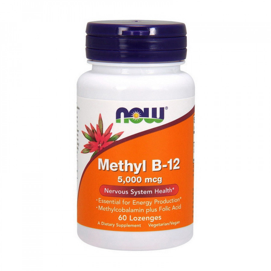 Метил B- 12 "Methyl B-12 5000 mсg" Now Foods, 60 пастилок