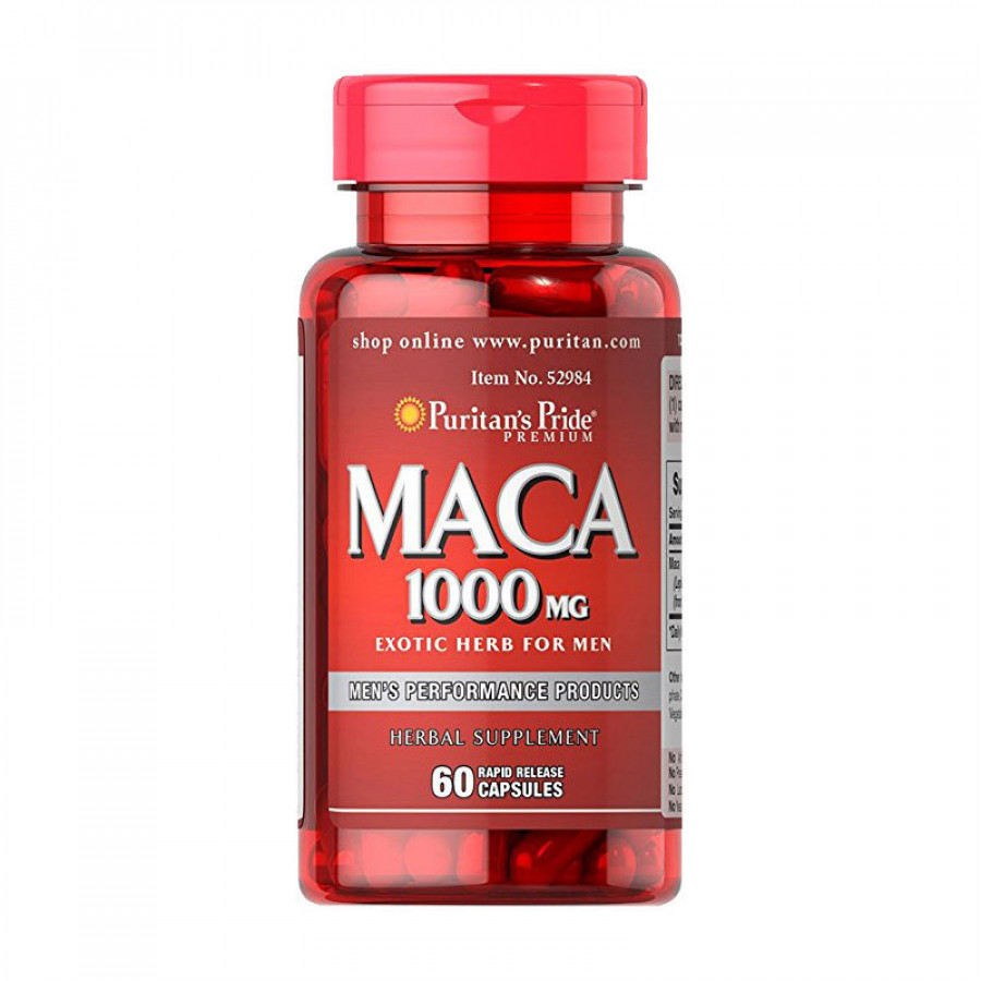 МАКА для мужчин "Maca Exotic Herb for Men", 1000 мг, Puritan's Pride, 60 капсул
