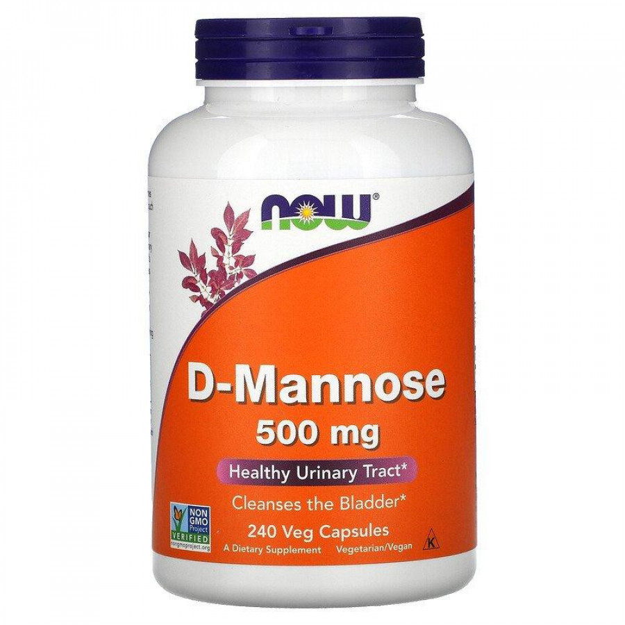 D-манноза "D-Mannose" Now Foods, для мочевыводящих путей, 500 мг, 240 капсул
