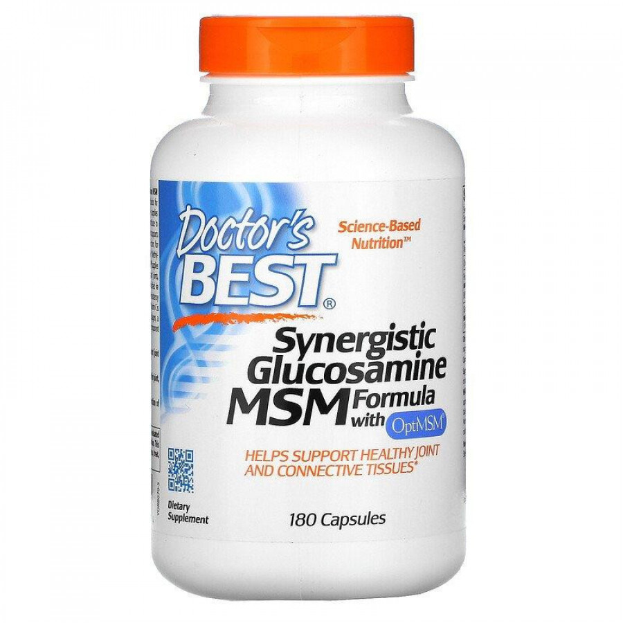 Синергия глюкозамина и МСМ с OptiMSM "Synergistic Glucosamine MSM Formula" Doctor's Best, 180 капсул