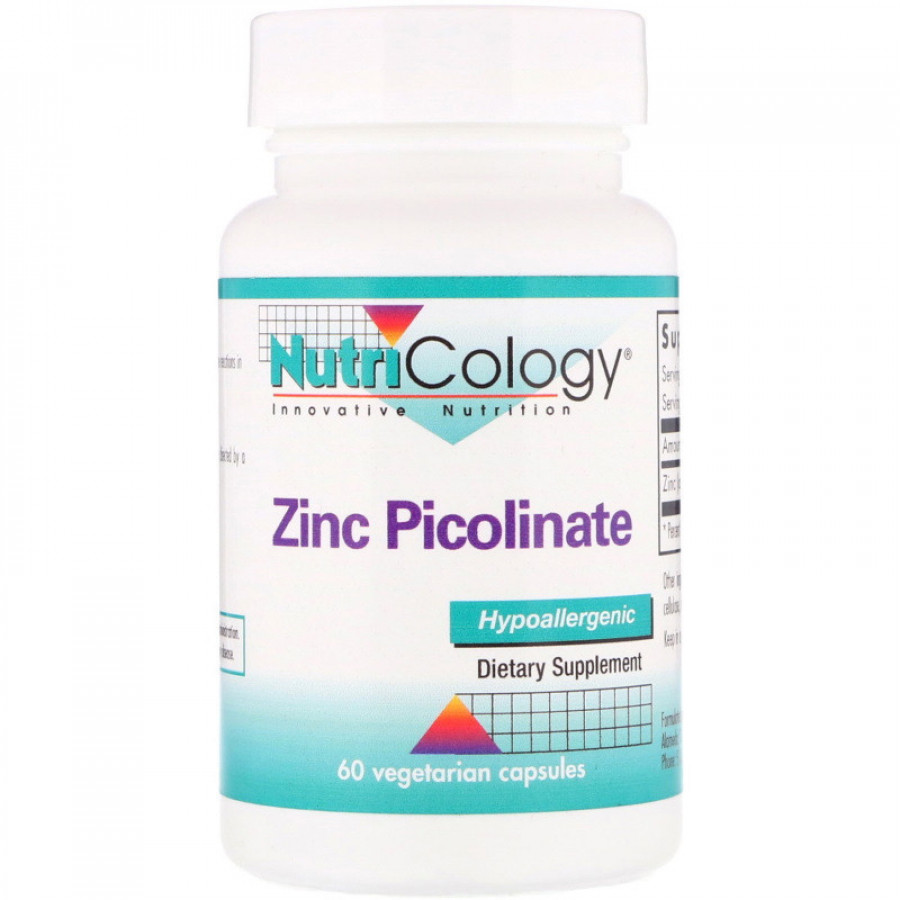 Цинк пиколинат "Zinc Picolinate" 25 мг, Nutricology, 60 капсул