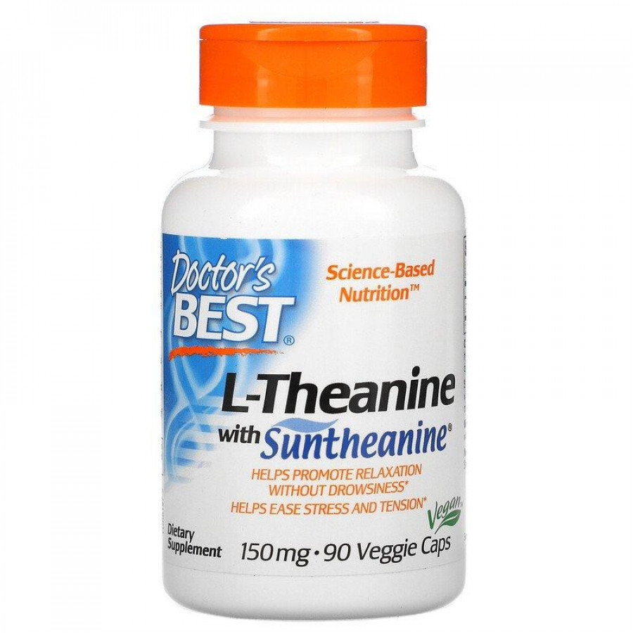 Теанин "L-Theanine with Suntheanine" Doctor's Best, 150 мг, 90 капсул