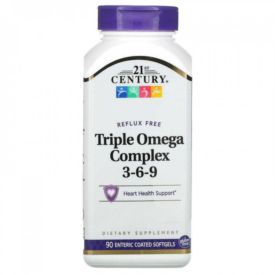 Омега 3-6-9 "Triple Omega Complex 3-6-9" 21st Century, 90 желатиновых капсул