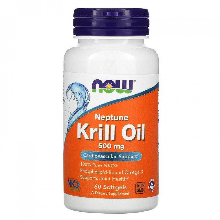 Масло криля "Krill Oil" Now Foods, 500 мг, 60 капсул