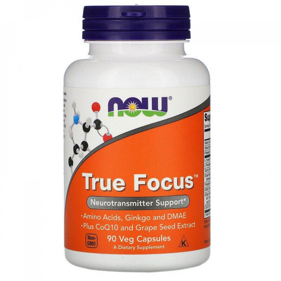 Добавка для памяти и когнитивных функций "True Focus" Now Foods, 90 капсул