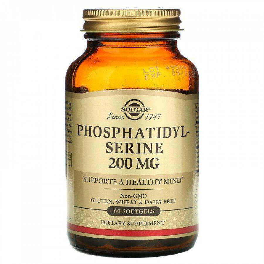 Фосфатидилсерин "Phosphatidyl Serine" Solgar, 200 мг, 60 капсул