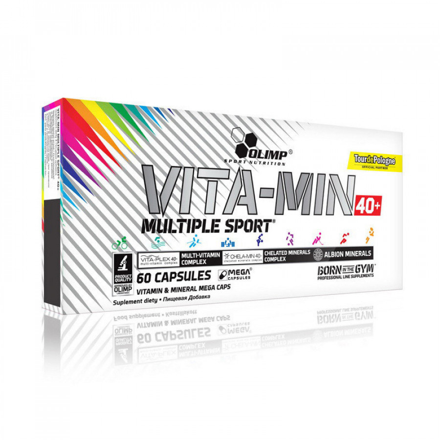 Мультивитамины для спортсменов 40+  "Vitamin Multiple Sport 40+" OLIMP, 60 капсул
