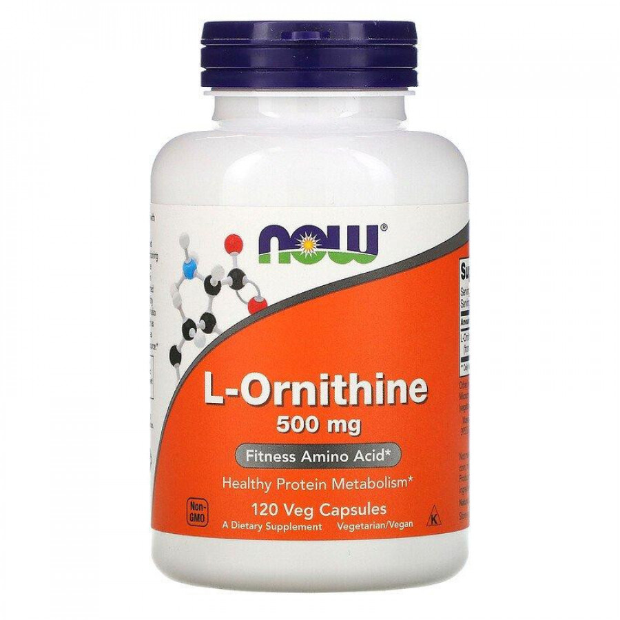 L-орнитин "L-Ornithine" Now Foods, 500 мг, 120 капсул