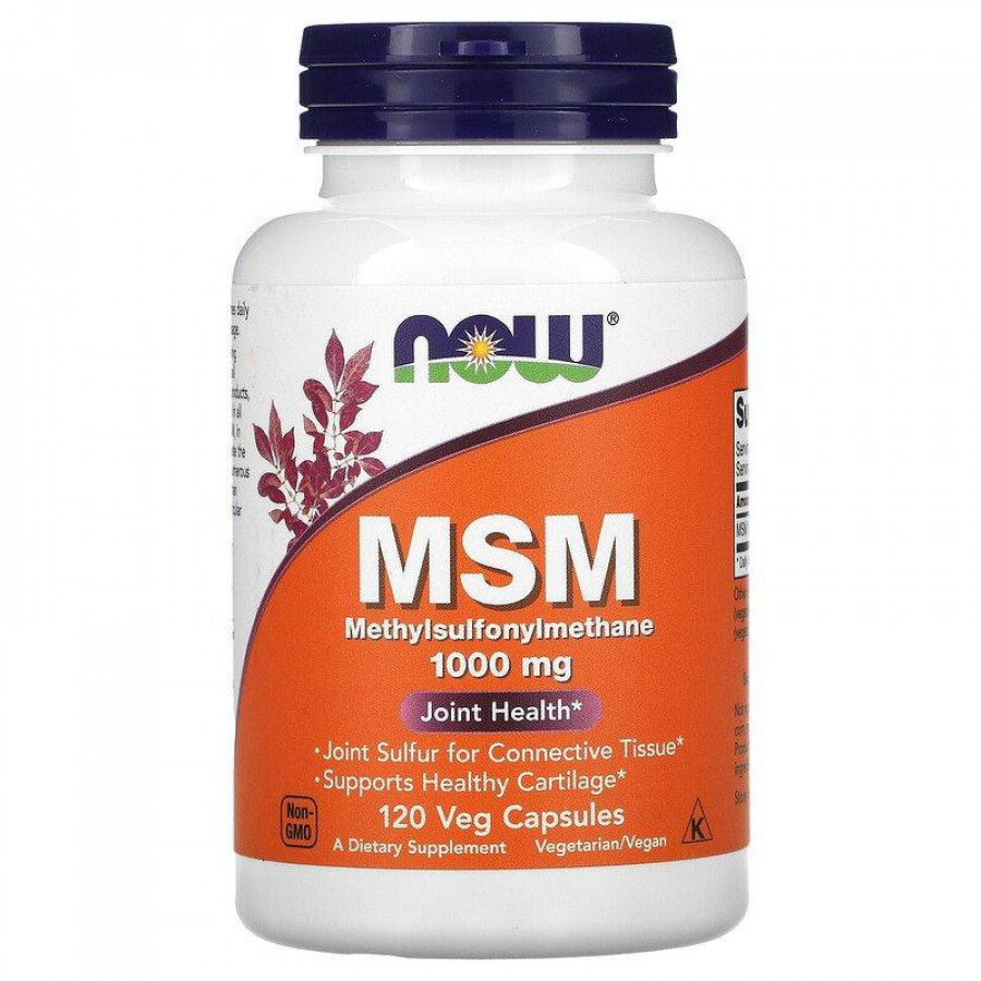 Метилсульфонилметан "MSM" Now Foods, 1000 мг, 120 капсул