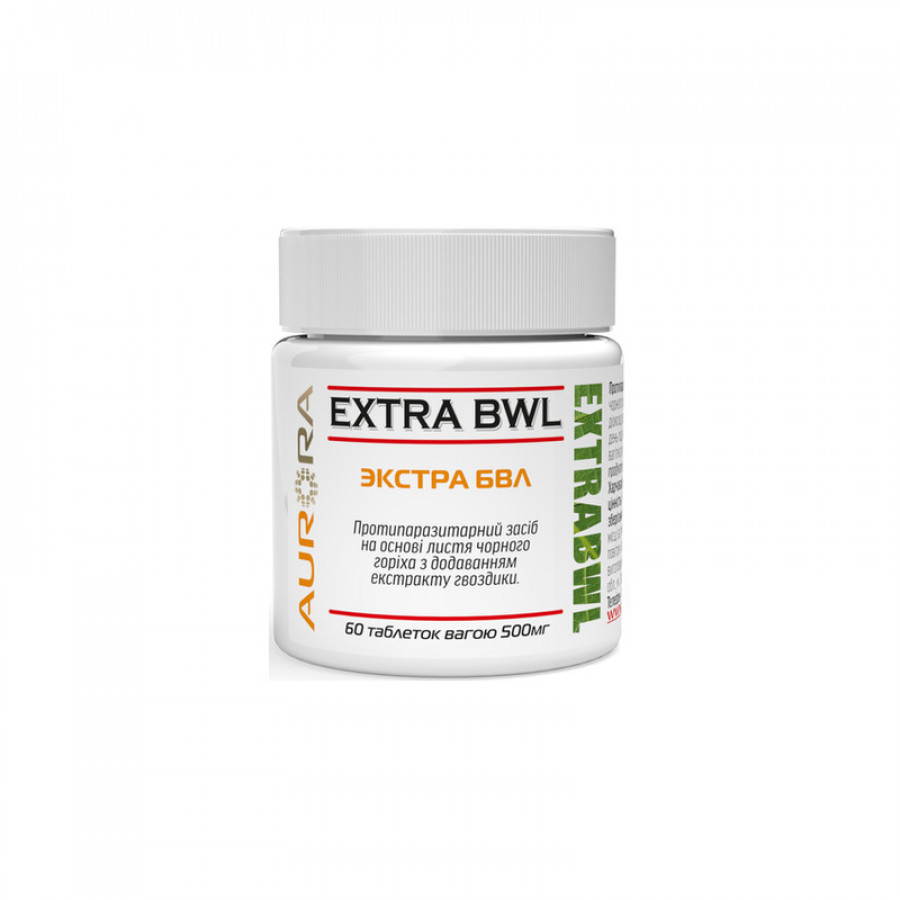 Экстра BWL, 500 мг, противопаразитарный продукт, Aur-ora, 60 таблеток