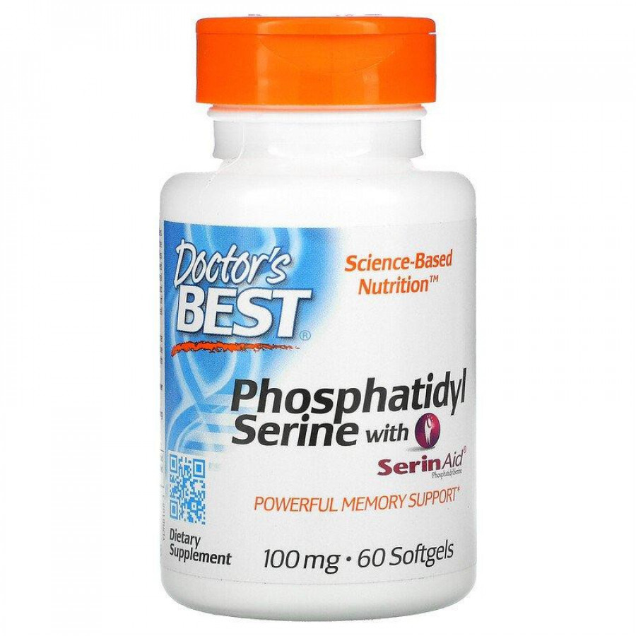Фосфатидилсерин "Phosphatidyl Serine with Serin Aid" Doctor's Best, 100 мг, 60 капсул