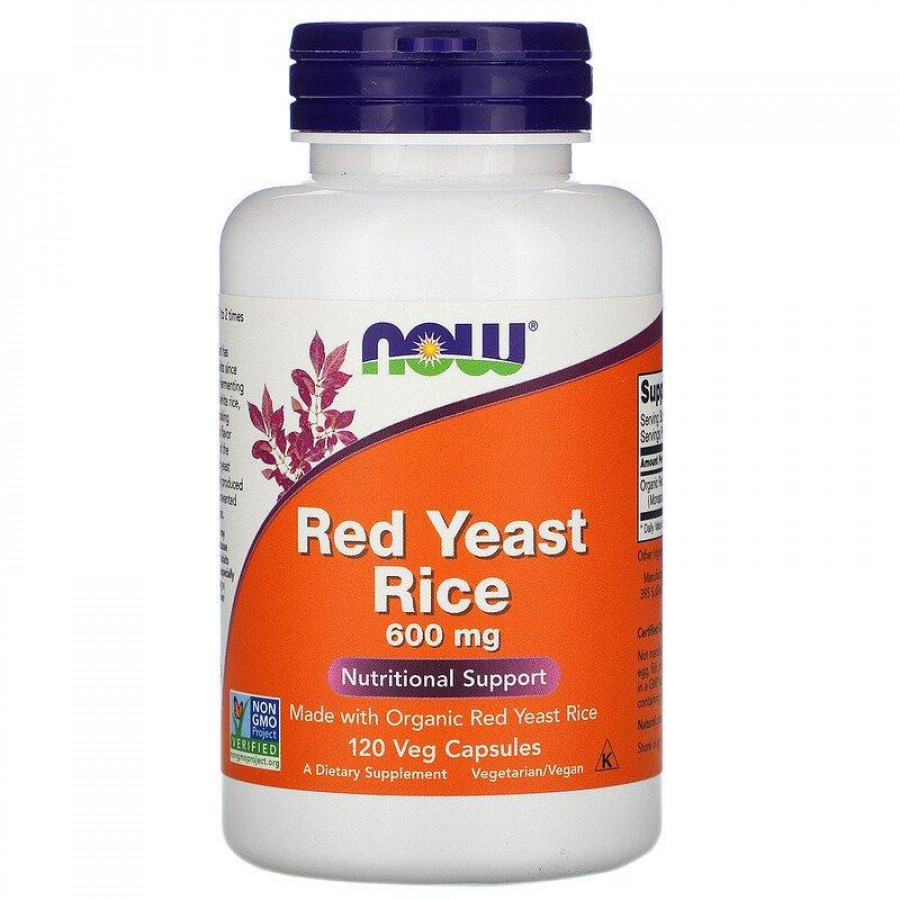 Красный ферментированный рис "Red Yeast Rice" Now Foods, 600 мг, 60 капсул