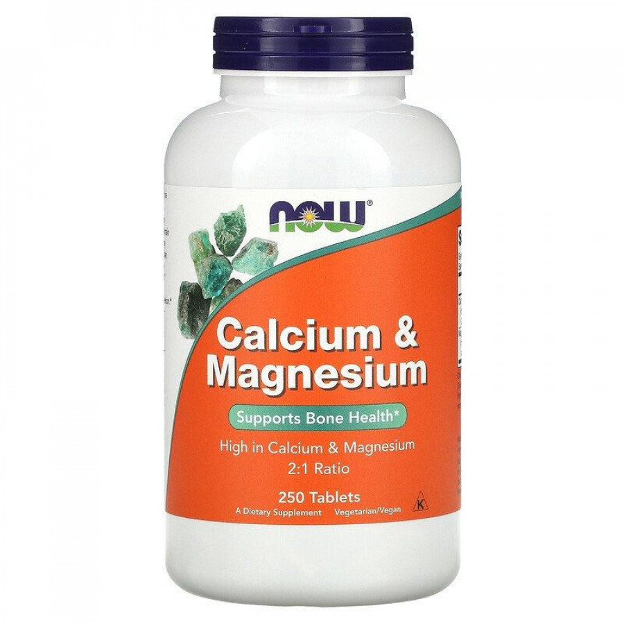 Кальций и магний "Magnesium & Calcium" Now Foods, 100 таблеток