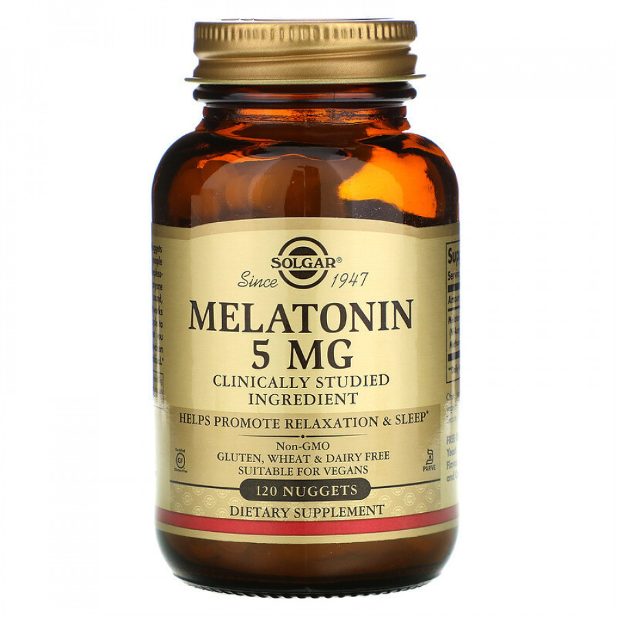 Мелатонин "Melatonin" 5 мг, Solgar, 120 пастилок