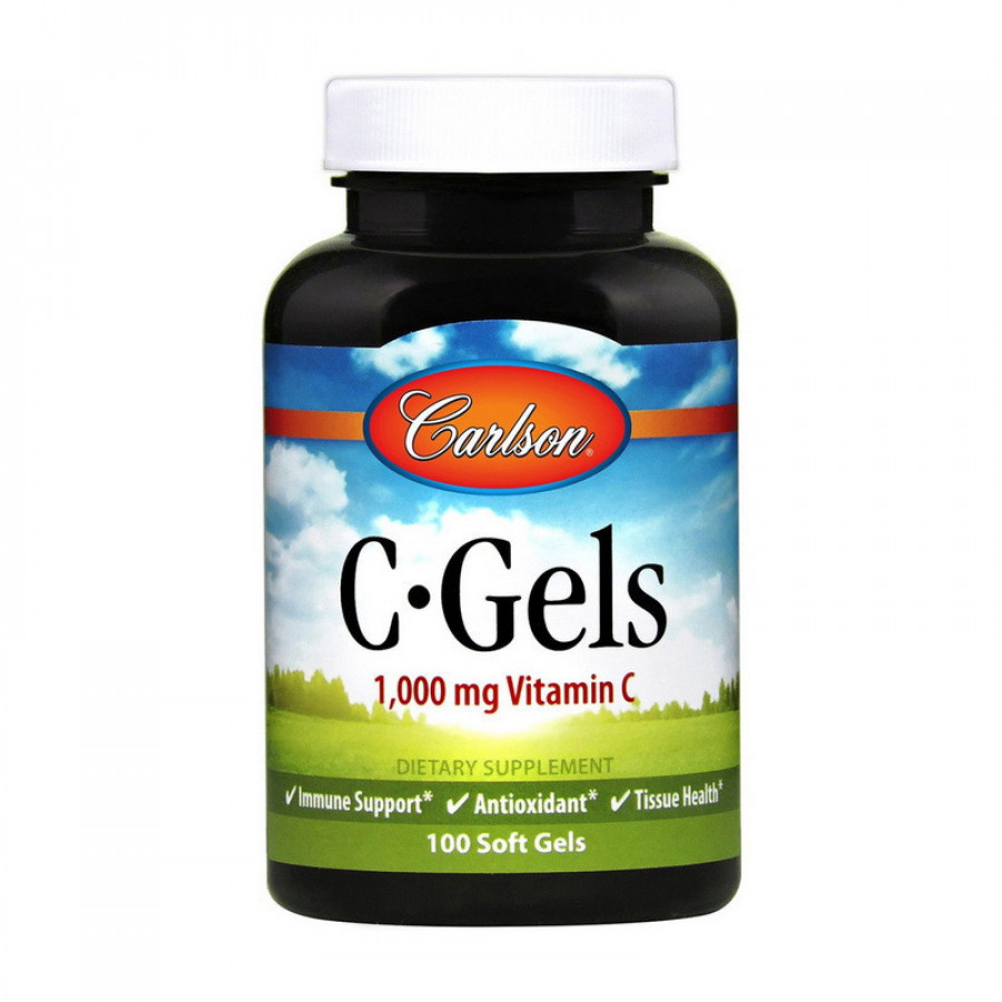 Витамин C-Gels, 1000 мг, Carlson Labs, 100 капсул