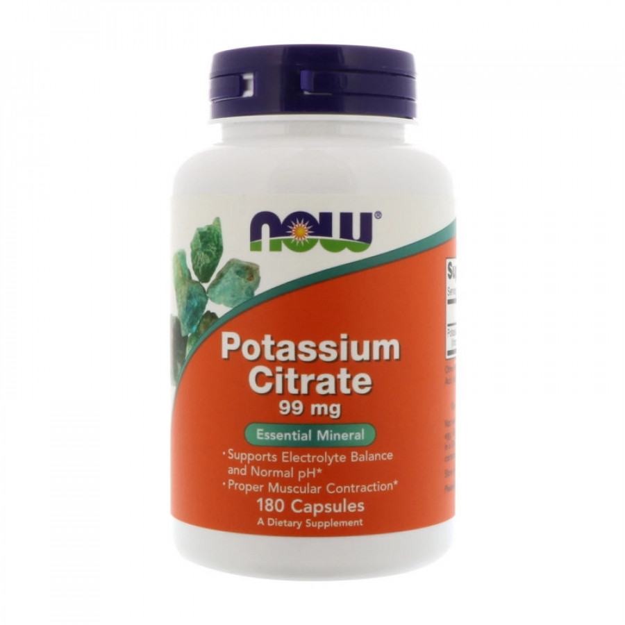 Калий цитрат "Potassium Citrate" Now Foods, 99 мг, 180 капсул
