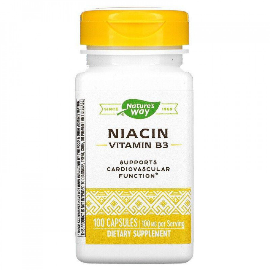 Ниацин "Niacin" Nature's Way, 100 мг, 100 капсул