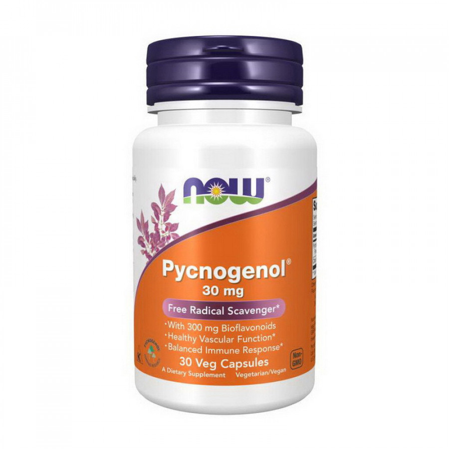 Пигногенол "Pycnogenol" Now Foods, 30 мг, 30 капсул