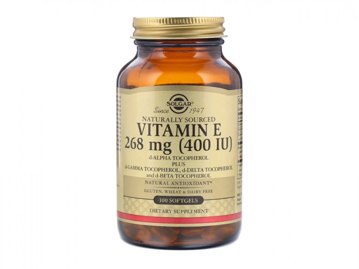 Витамин Е "Vitamin E" Solgar, 400 МЕ/268 мг, 100 капсул