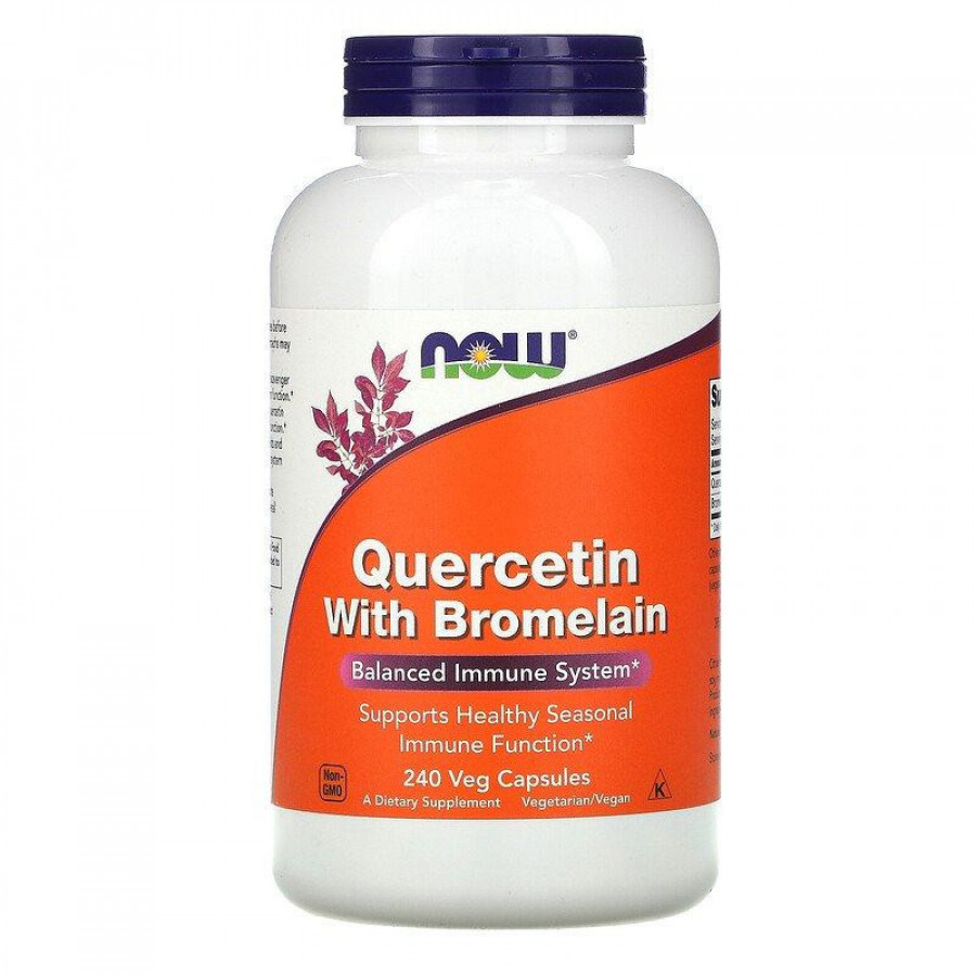 Кверцетин с бромелайном "Quercetin With Bromelain" Now Foods, 240 капсул