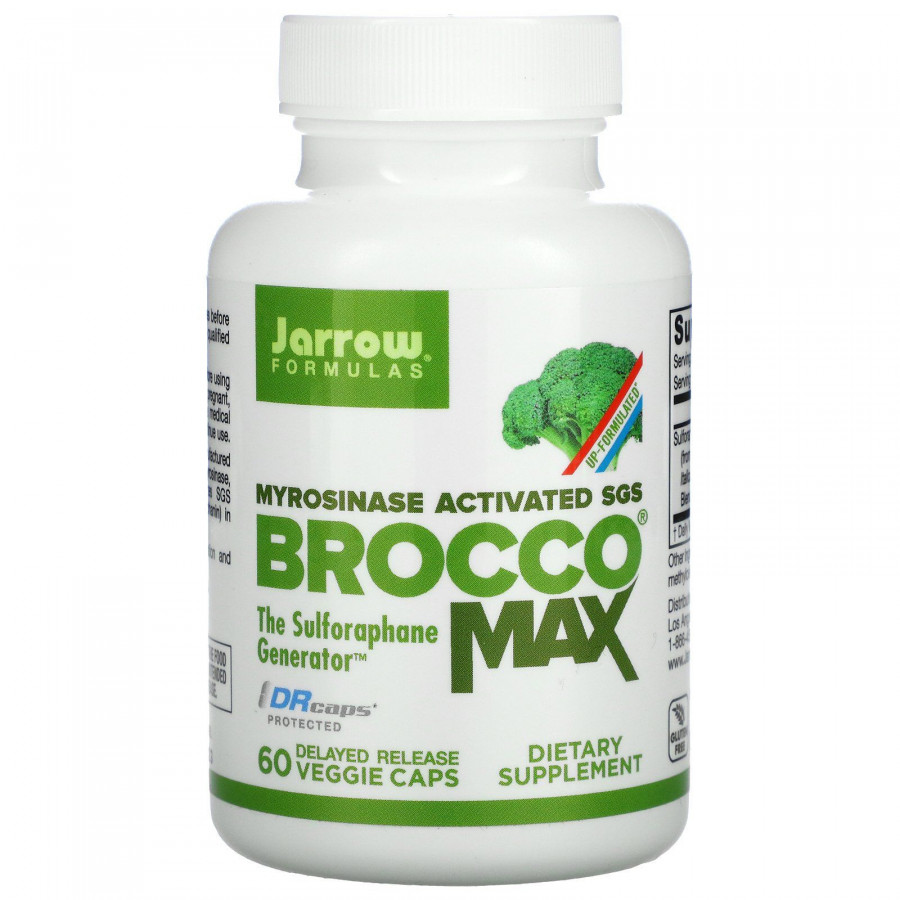 BroccoMax, усиленный микросиназой, Jarrow Formulas, 60 капсул