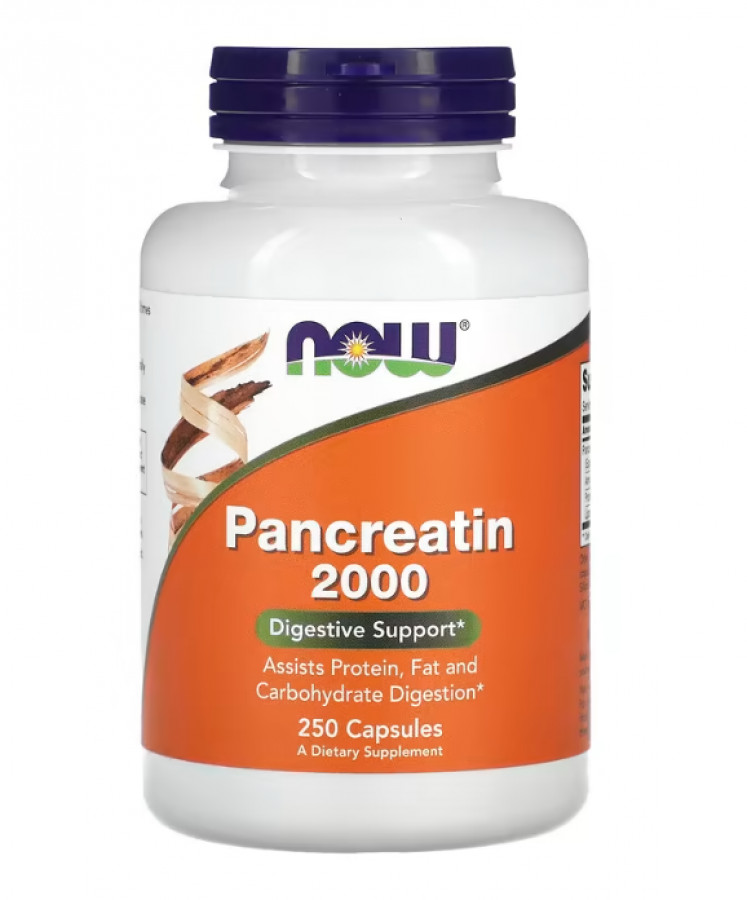 Панкреатин 10X Now Foods (Pancreatin 10X) 200 мг 250 капсул