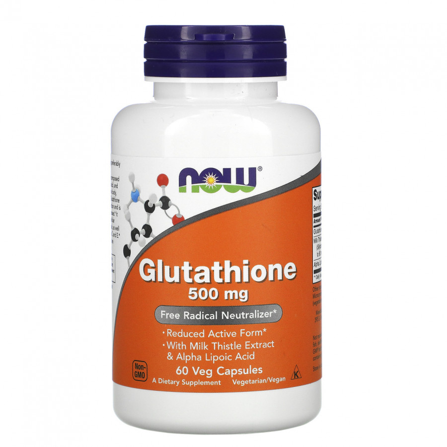 Глутатион "Glutathione" 500 мг, Now Foods, 60 капсул