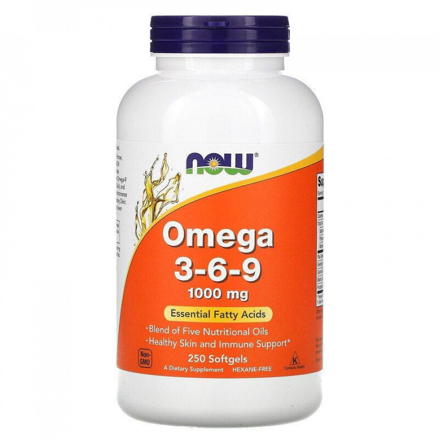 Омега 3-6-9 "Omega 3-6-9" Now Foods, 1000 мг, 250 капсул
