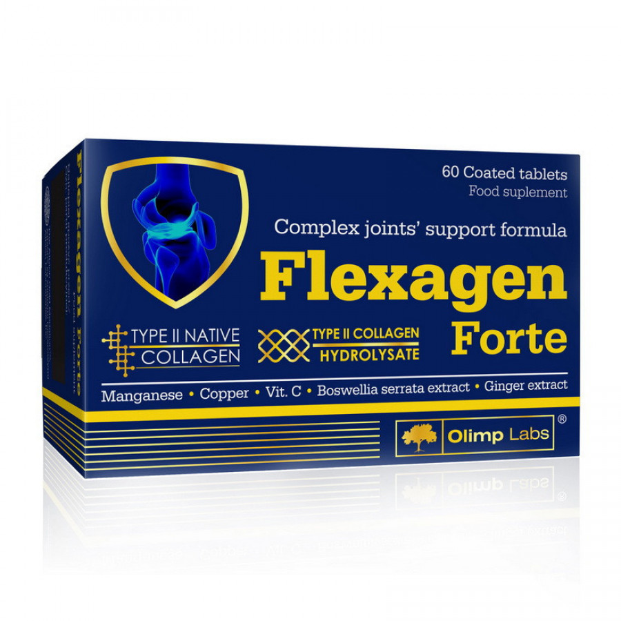 Коллаген ІІ типа с глюкозамином и хондроитином "Flexagen Forte" OLIMP, 60 таблеток